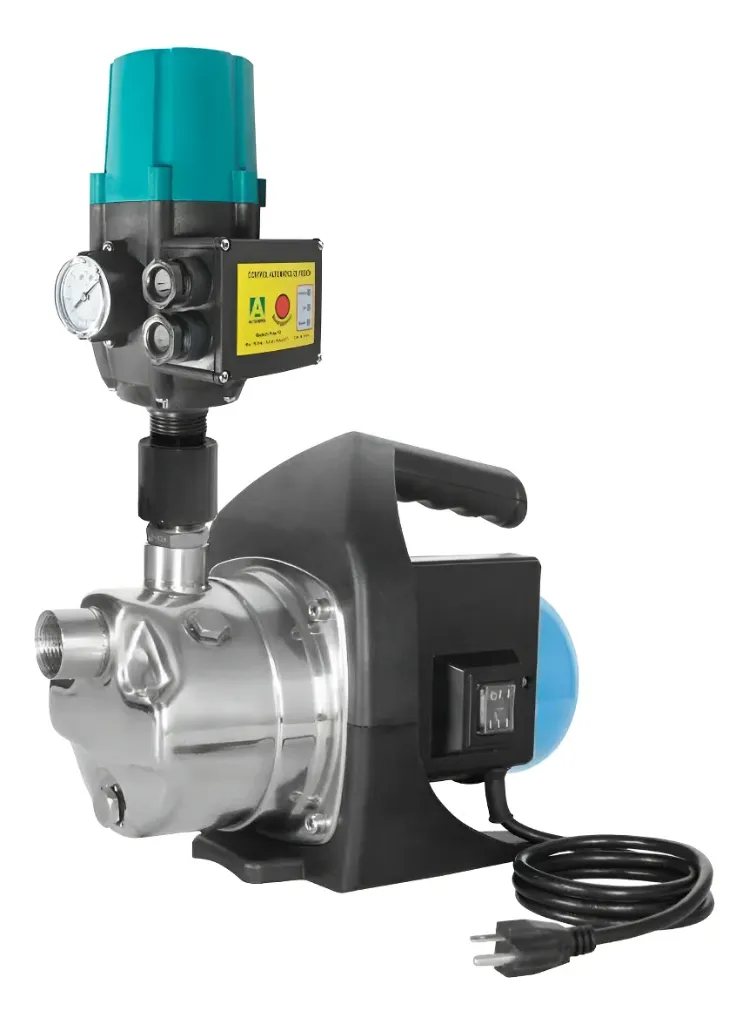 [kit_PETPRES08/1127] kit_Bomba para alimentación llenado110 V, carcasa en acero inoxidable con interruptor automático de presión, garantiza flujo constante y estable.